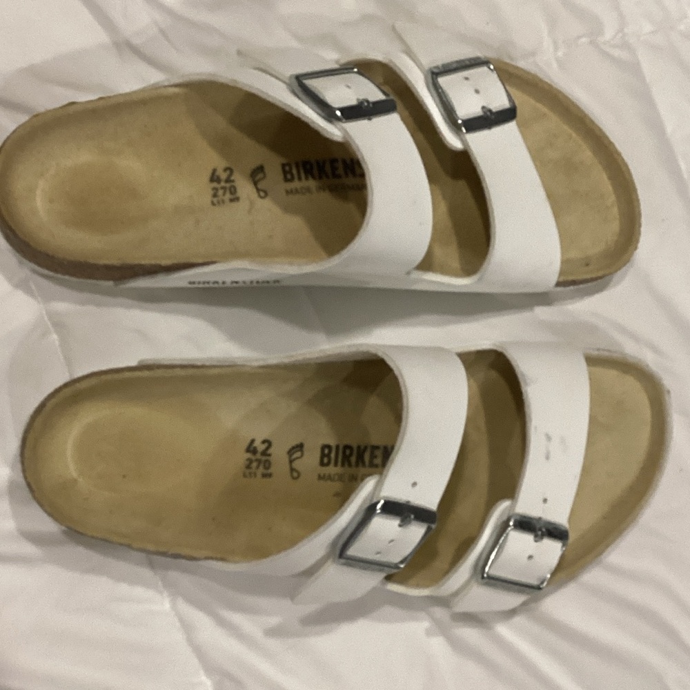 Birkenstock White Double-Strap Sandals